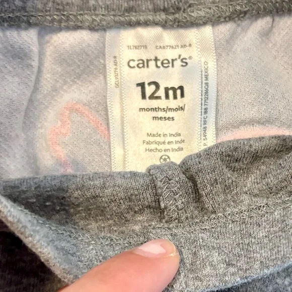 Carter's Olive and Blue Heart Leggings - Picture 7 of 12